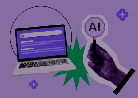 Illustration de la recherche en ligne avec intelligence artificielle